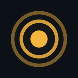 Lookout app icon: amber radar rings on a dark background.